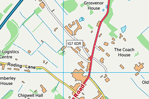 IG7 6DR map - OS VectorMap District (Ordnance Survey)