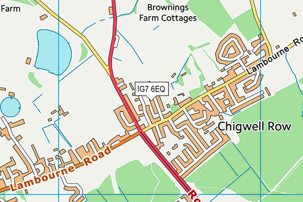 IG7 6EQ map - OS VectorMap District (Ordnance Survey)