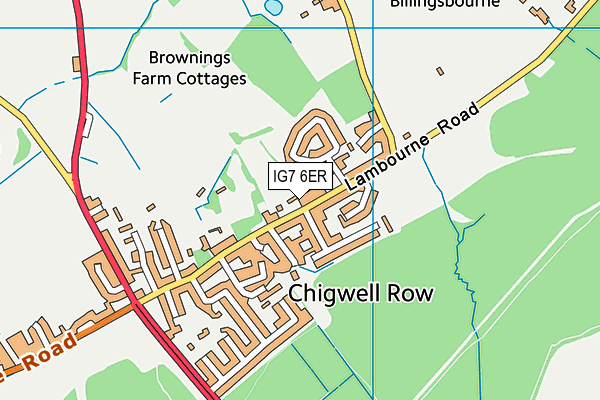 IG7 6ER map - OS VectorMap District (Ordnance Survey)