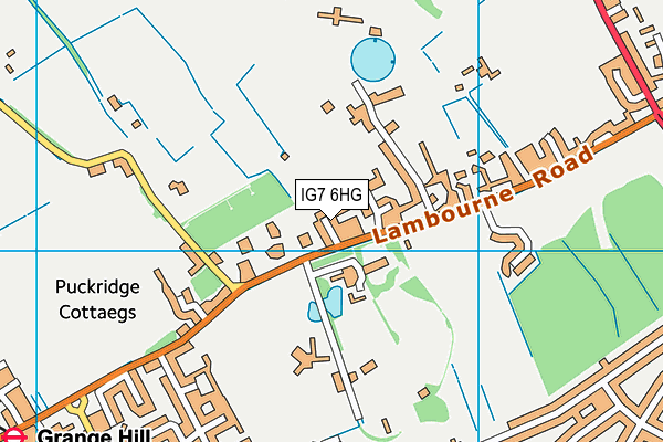 IG7 6HG map - OS VectorMap District (Ordnance Survey)