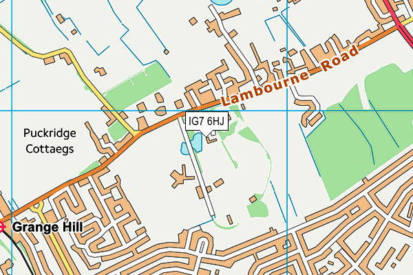 IG7 6HJ map - OS VectorMap District (Ordnance Survey)
