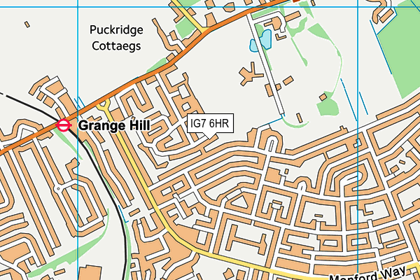IG7 6HR map - OS VectorMap District (Ordnance Survey)