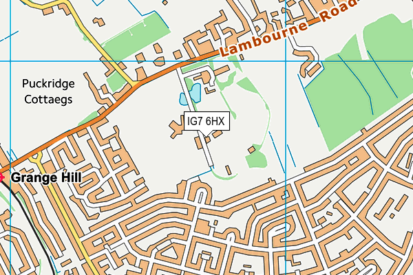 IG7 6HX map - OS VectorMap District (Ordnance Survey)