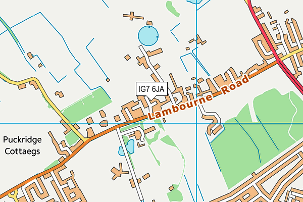 IG7 6JA map - OS VectorMap District (Ordnance Survey)