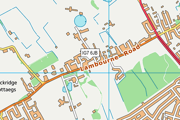 IG7 6JB map - OS VectorMap District (Ordnance Survey)
