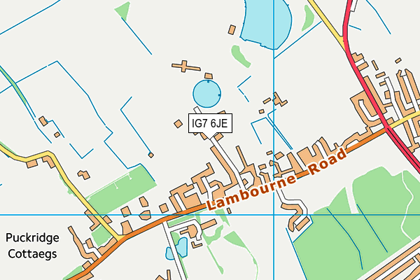 IG7 6JE map - OS VectorMap District (Ordnance Survey)