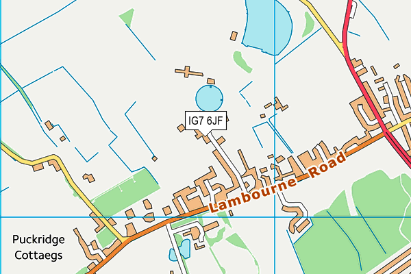 IG7 6JF map - OS VectorMap District (Ordnance Survey)