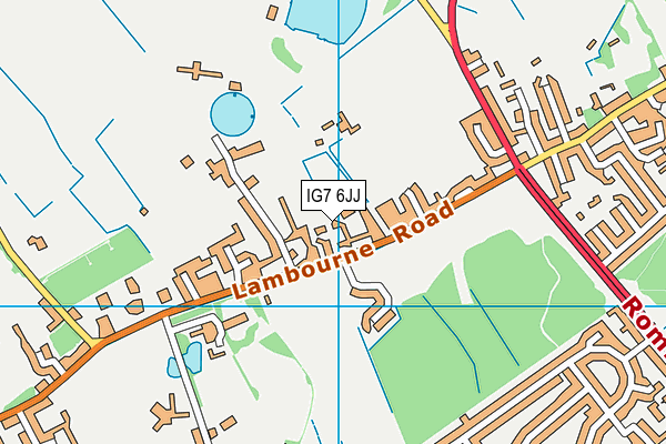 IG7 6JJ map - OS VectorMap District (Ordnance Survey)