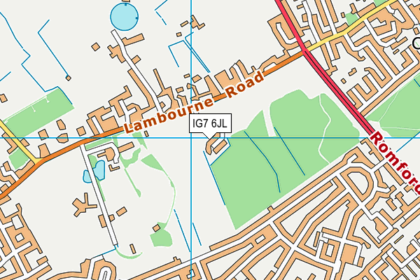 IG7 6JL map - OS VectorMap District (Ordnance Survey)