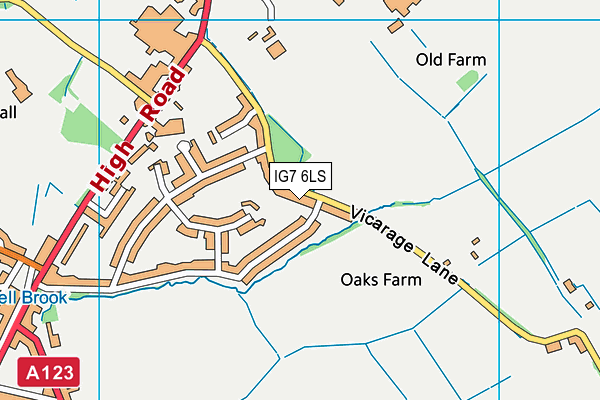 IG7 6LS map - OS VectorMap District (Ordnance Survey)