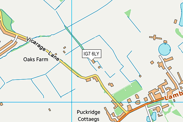 IG7 6LY map - OS VectorMap District (Ordnance Survey)