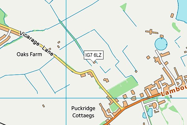 IG7 6LZ map - OS VectorMap District (Ordnance Survey)
