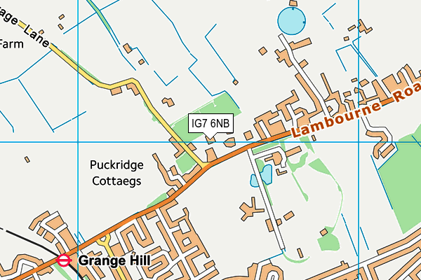 IG7 6NB map - OS VectorMap District (Ordnance Survey)