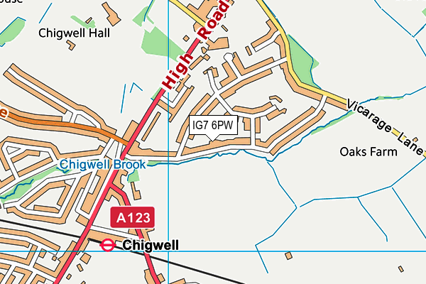 Map of CHIGWELL MEDICAL SERVICES LIMITED at district scale