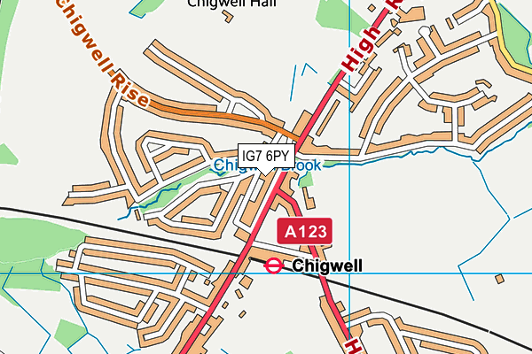 Map of CLAREMONT FREEHOLD CHIGWELL LIMITED at district scale