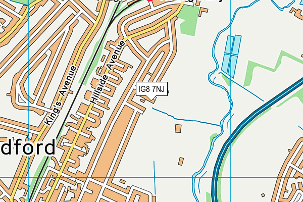 IG8 7NJ map - OS VectorMap District (Ordnance Survey)