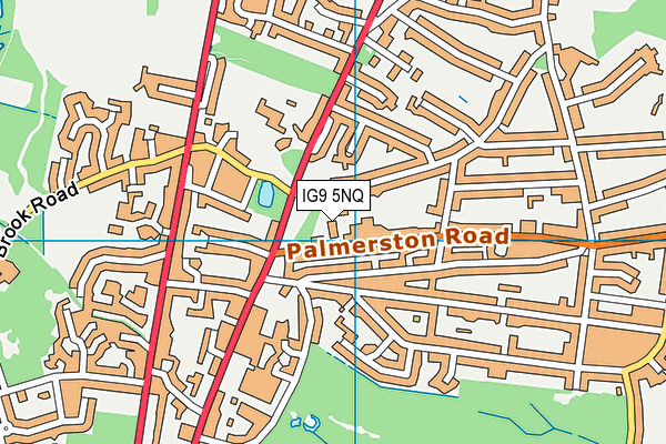 IG9 5NQ map - OS VectorMap District (Ordnance Survey)