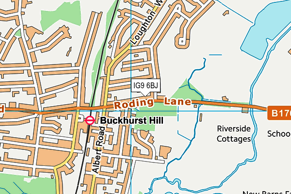 Buckhurst Hill Football Club map (IG9 6BJ) - OS VectorMap District (Ordnance Survey)
