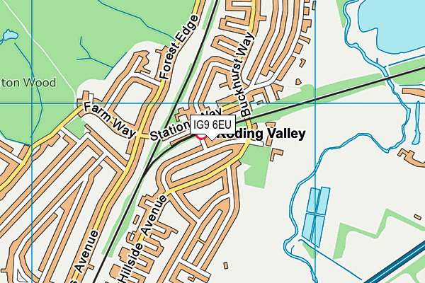 IG9 6EU map - OS VectorMap District (Ordnance Survey)