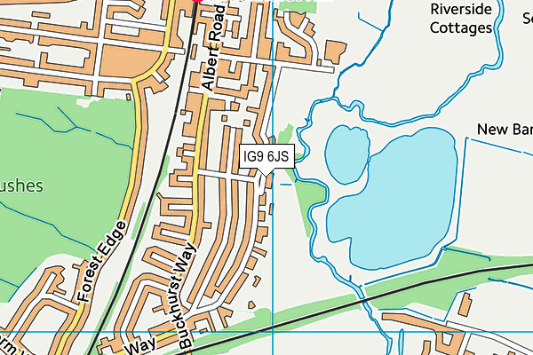 IG9 6JS map - OS VectorMap District (Ordnance Survey)