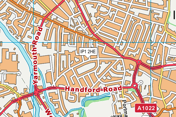 Westbridge Academy map (IP1 2HE) - OS VectorMap District (Ordnance Survey)