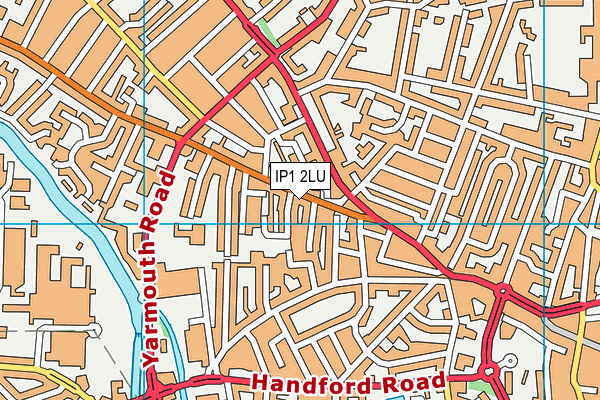 IP1 2LU map - OS VectorMap District (Ordnance Survey)
