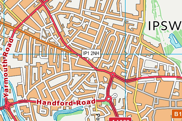 IP1 2NH map - OS VectorMap District (Ordnance Survey)