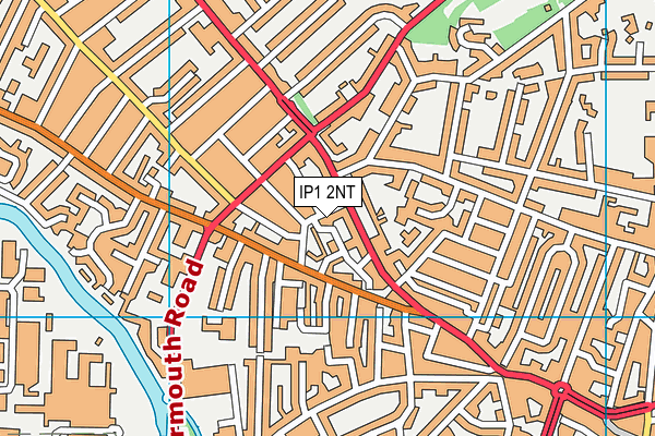 IP1 2NT map - OS VectorMap District (Ordnance Survey)