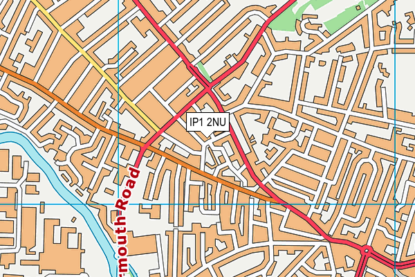 IP1 2NU map - OS VectorMap District (Ordnance Survey)
