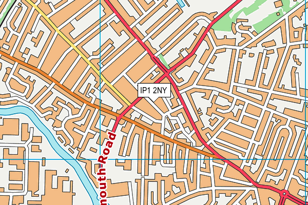 IP1 2NY map - OS VectorMap District (Ordnance Survey)