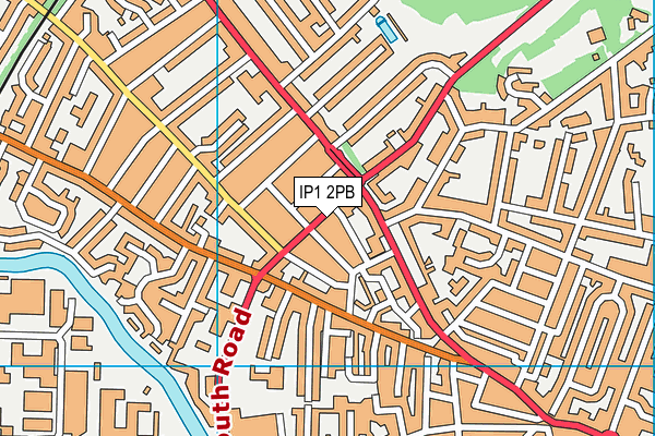 IP1 2PB map - OS VectorMap District (Ordnance Survey)