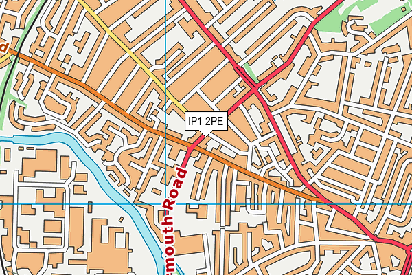 IP1 2PE map - OS VectorMap District (Ordnance Survey)