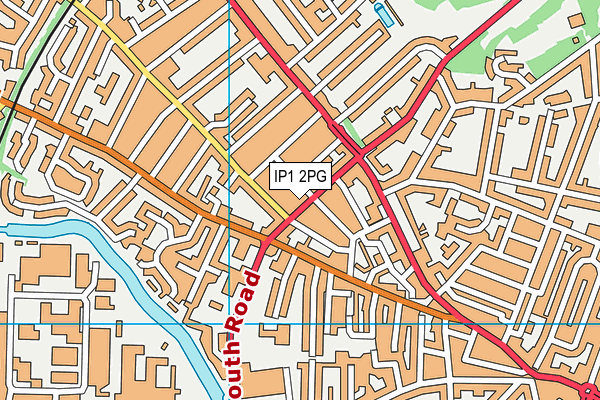IP1 2PG map - OS VectorMap District (Ordnance Survey)