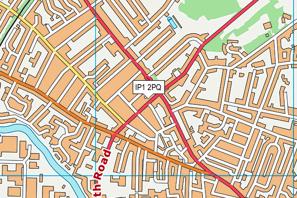 IP1 2PQ map - OS VectorMap District (Ordnance Survey)
