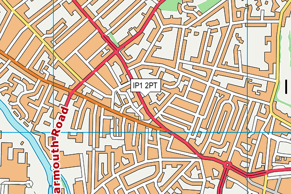 IP1 2PT map - OS VectorMap District (Ordnance Survey)