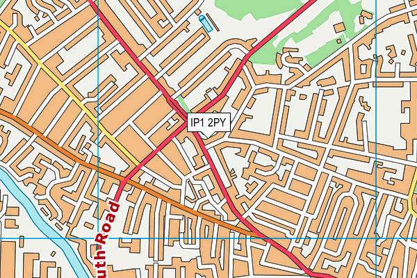 IP1 2PY map - OS VectorMap District (Ordnance Survey)