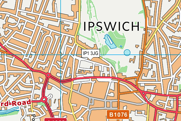 IP1 3JG map - OS VectorMap District (Ordnance Survey)
