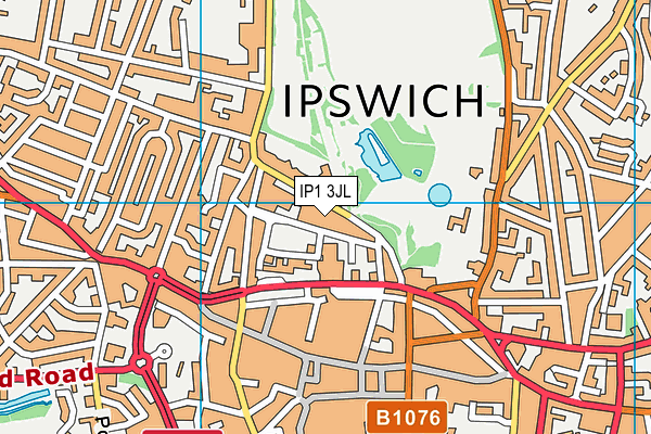 IP1 3JL map - OS VectorMap District (Ordnance Survey)