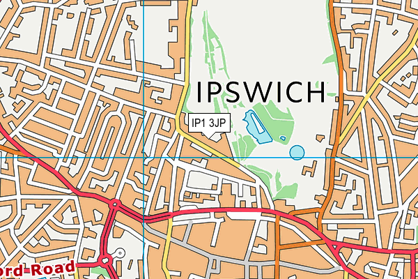 IP1 3JP map - OS VectorMap District (Ordnance Survey)