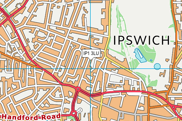 IP1 3LU map - OS VectorMap District (Ordnance Survey)