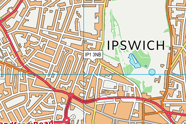 IP1 3NB map - OS VectorMap District (Ordnance Survey)