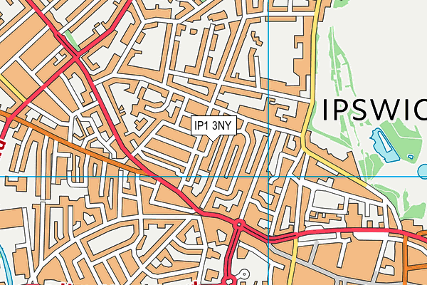 IP1 3NY map - OS VectorMap District (Ordnance Survey)