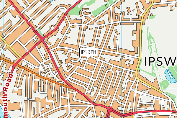 IP1 3PH map - OS VectorMap District (Ordnance Survey)