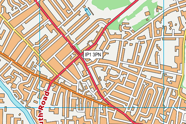 IP1 3PN map - OS VectorMap District (Ordnance Survey)