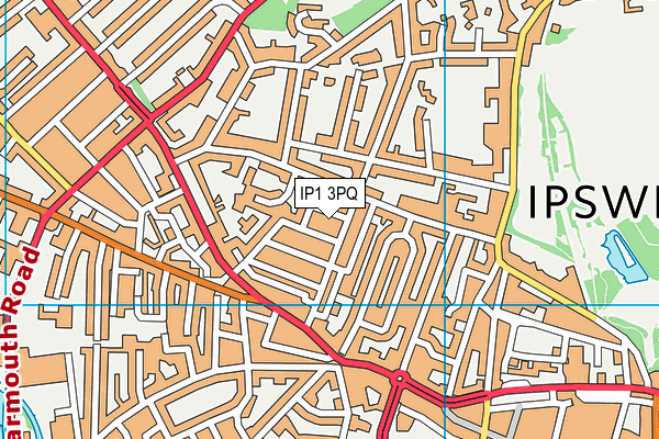 IP1 3PQ map - OS VectorMap District (Ordnance Survey)