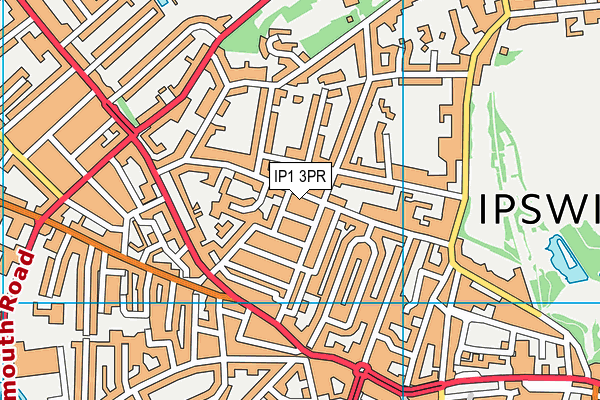 IP1 3PR map - OS VectorMap District (Ordnance Survey)