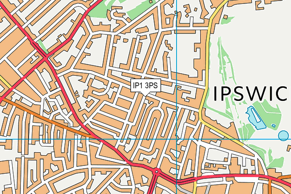 IP1 3PS map - OS VectorMap District (Ordnance Survey)