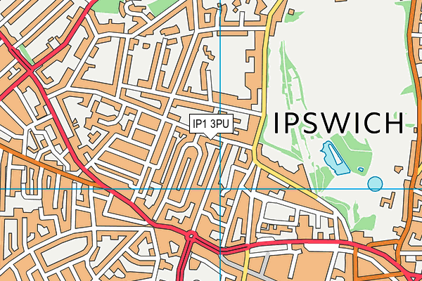 IP1 3PU map - OS VectorMap District (Ordnance Survey)