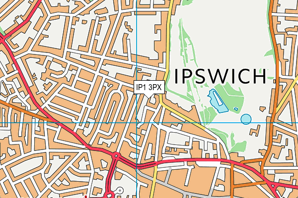 IP1 3PX map - OS VectorMap District (Ordnance Survey)