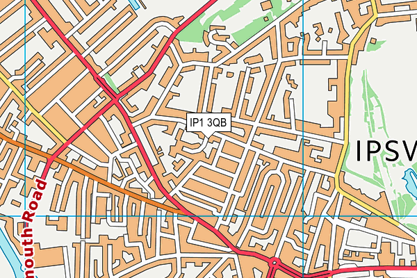 IP1 3QB map - OS VectorMap District (Ordnance Survey)